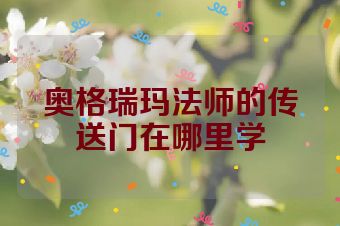 奥格瑞玛法师的传送门在哪里学