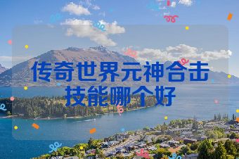传奇世界元神合击技能哪个好