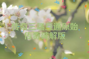 传奇三端互通原始传奇破解版