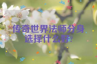 传奇世界法师分身选择什么好?