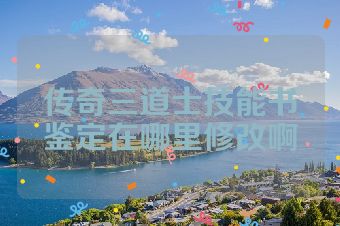 传奇三道士技能书鉴定在哪里修改啊