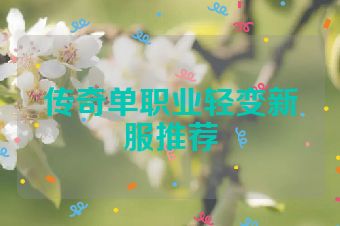 传奇单职业轻变新服推荐