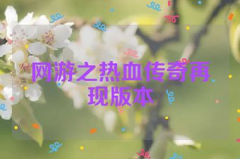 网游之热血传奇再现版本
