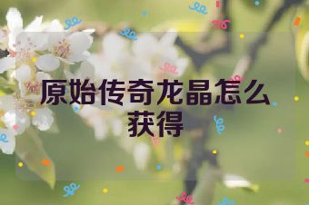 原始传奇龙晶怎么获得