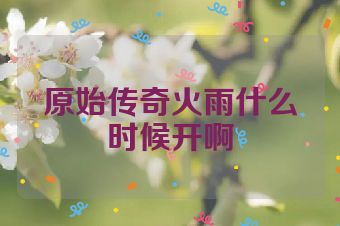 原始传奇火雨什么时候开啊