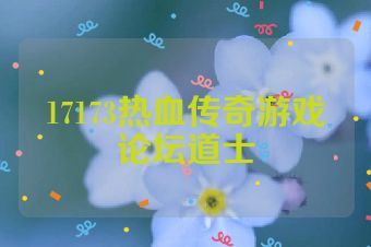 17173热血传奇游戏论坛道士