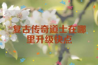 复古传奇道士在哪里升级快点