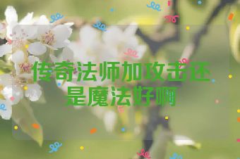传奇法师加攻击还是魔法好啊