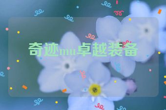 奇迹mu卓越装备