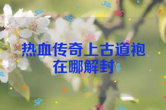 热血传奇上古道袍在哪解封