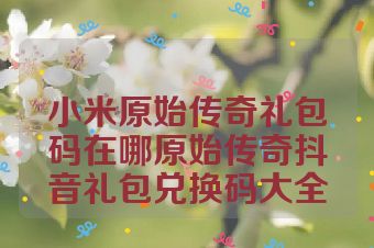小米原始传奇礼包码在哪原始传奇抖音礼包兑换码大全