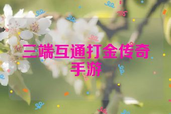 三端互通打金传奇手游