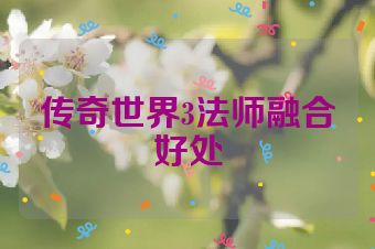 传奇世界3法师融合好处