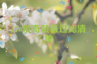 176传奇装备过滤清单