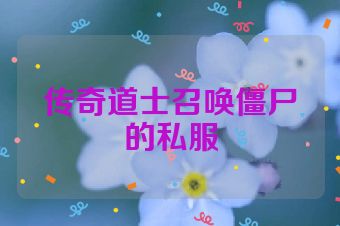 传奇道士召唤僵尸的私服