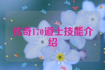 传奇170道士技能介绍
