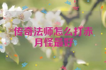 传奇法师怎么打赤月怪最好