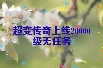 超变传奇上线20000级无任务