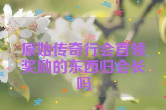 原始传奇行会首领奖励的东西归会长吗