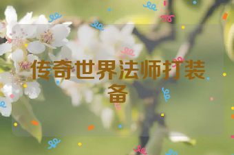 传奇世界法师打装备