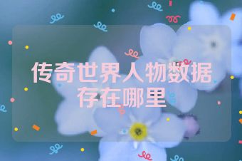 传奇世界人物数据存在哪里