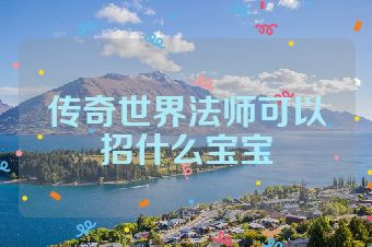 传奇世界法师可以招什么宝宝