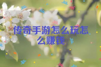 传奇手游怎么玩怎么赚钱