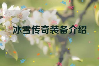 冰雪传奇装备介绍