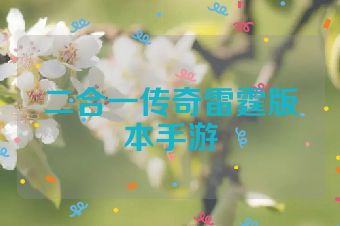 二合一传奇雷霆版本手游