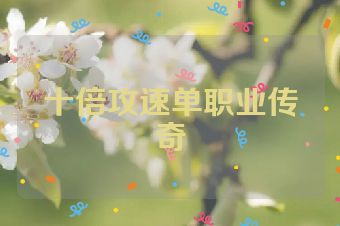 十倍攻速单职业传奇