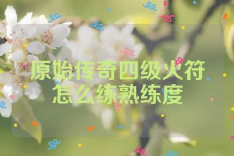 原始传奇四级火符怎么练熟练度