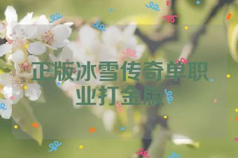 正版冰雪传奇单职业打金版