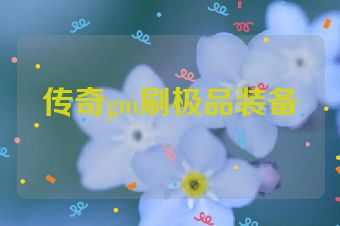 传奇gm刷极品装备