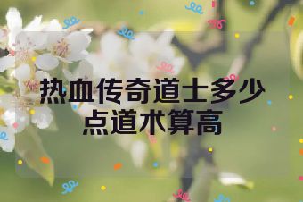 热血传奇道士多少点道术算高