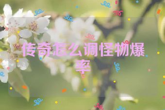 传奇怎么调怪物爆率