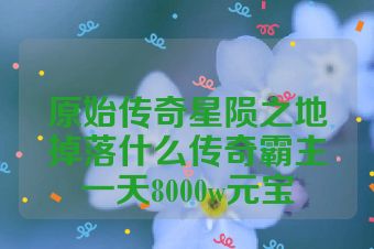 原始传奇星陨之地掉落什么传奇霸主一天8000w元宝