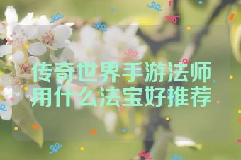 传奇世界手游法师用什么法宝好推荐