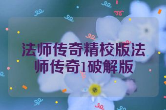 法师传奇精校版法师传奇1破解版