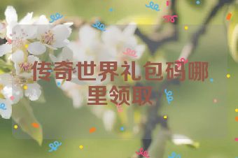 传奇世界礼包码哪里领取