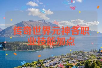 传奇世界元神各职业技能加点