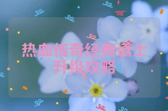 热血传奇经典道士升级攻略