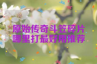 原始传奇斗笠碎片哪里打最好用推荐