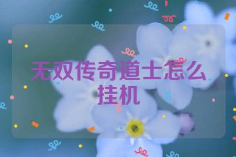 无双传奇道士怎么挂机