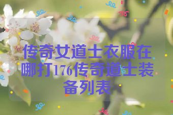传奇女道士衣服在哪打176传奇道士装备列表