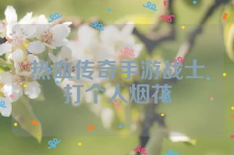 热血传奇手游战士打个人烟花