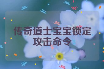 传奇道士宝宝锁定攻击命令
