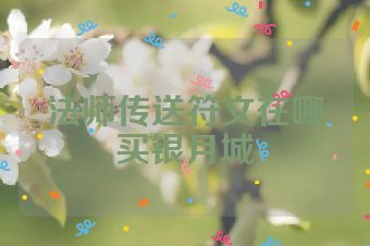 法师传送符文在哪买银月城