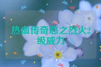 热血传奇怒之烈火2级威力