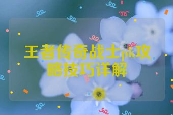 王者传奇战士pk攻略技巧详解