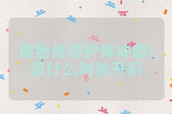 原始传奇护体神盾5级什么时候开启